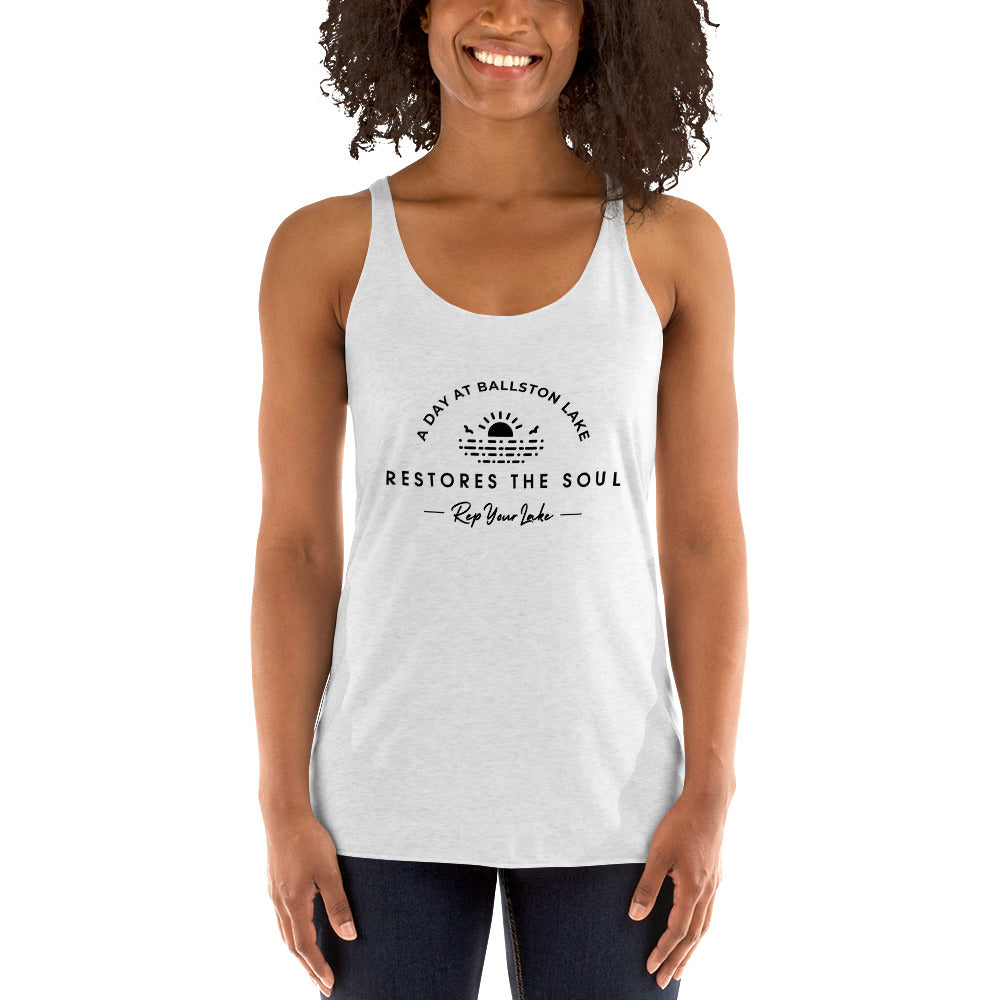 A Day At Ballston Lake Restores The Soul - Women's Racerback Tank