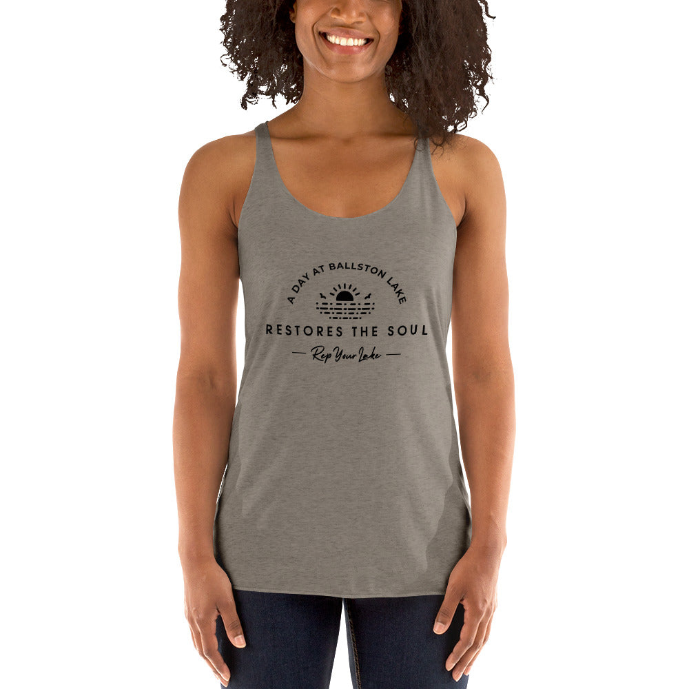 A Day At Ballston Lake Restores The Soul - Women's Racerback Tank