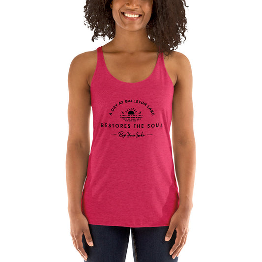 A Day At Ballston Lake Restores The Soul - Women's Racerback Tank